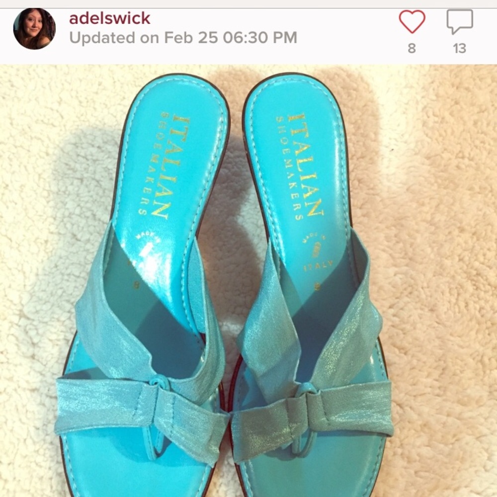 Blue Italian shoemakers sandals for denise361